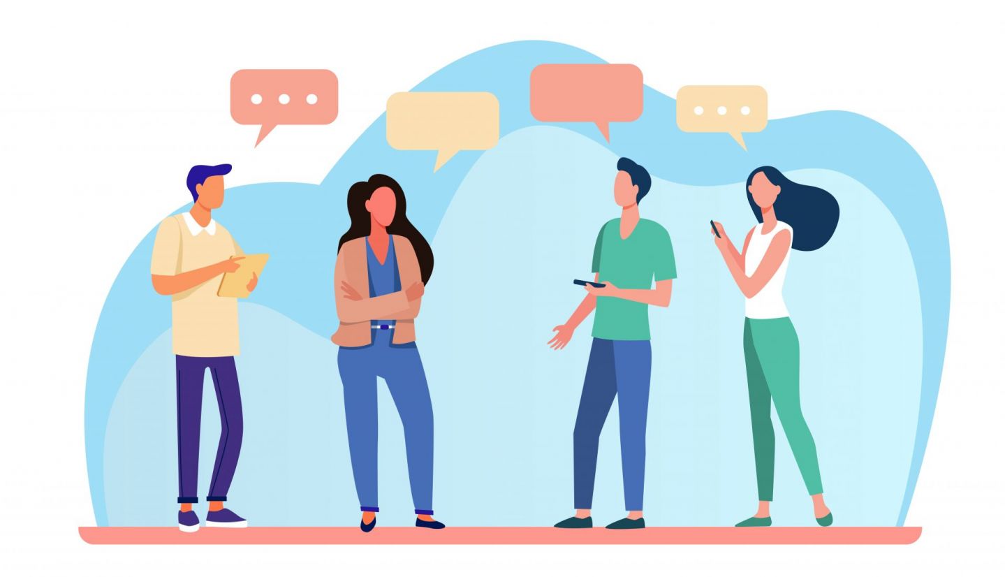 Illustrations personnes qui débatent