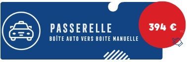 Passerelle Permis boîte auto vers boîte manuelle